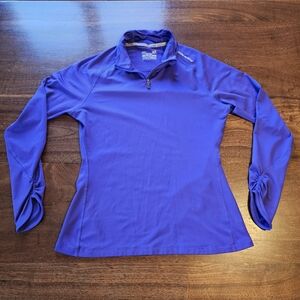 Under Armour Womens Purple Cold Gear with Neck Zip Up Size Large